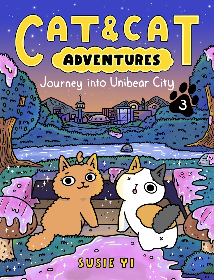 Cover image for Cat & Cat Adventures: Journey into Unibear City, isbn: 9780063083868