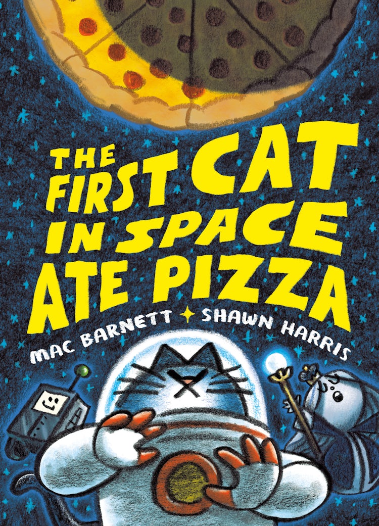 Cover image for The First Cat in Space Ate Pizza Graphic Novel, isbn: 9780063084087