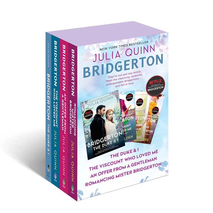 Cover image for Bridgerton Boxed Set: The Duke And I/The Viscount Who Loved Me/An Offer From A Gentleman/Romancing Mister Bridgerton, isbn: 9780063238787