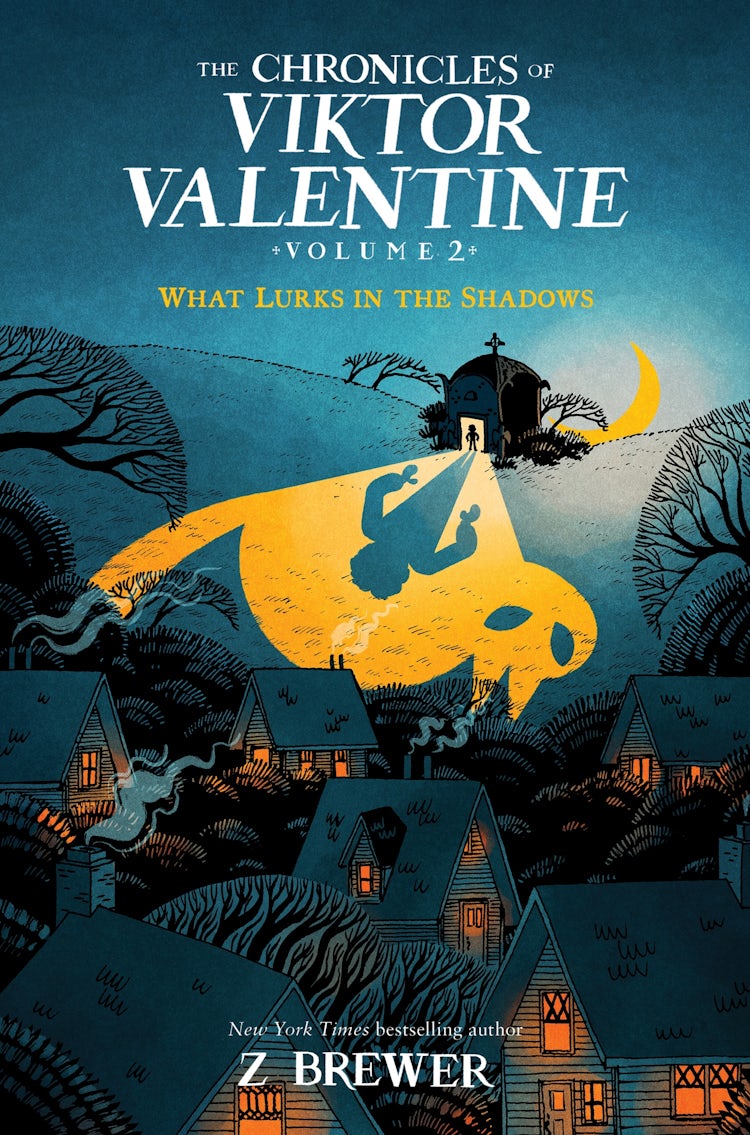 Cover image for What Lurks in the Shadows (The Chronicles of Viktor Valentine #2), isbn: 9780063245778