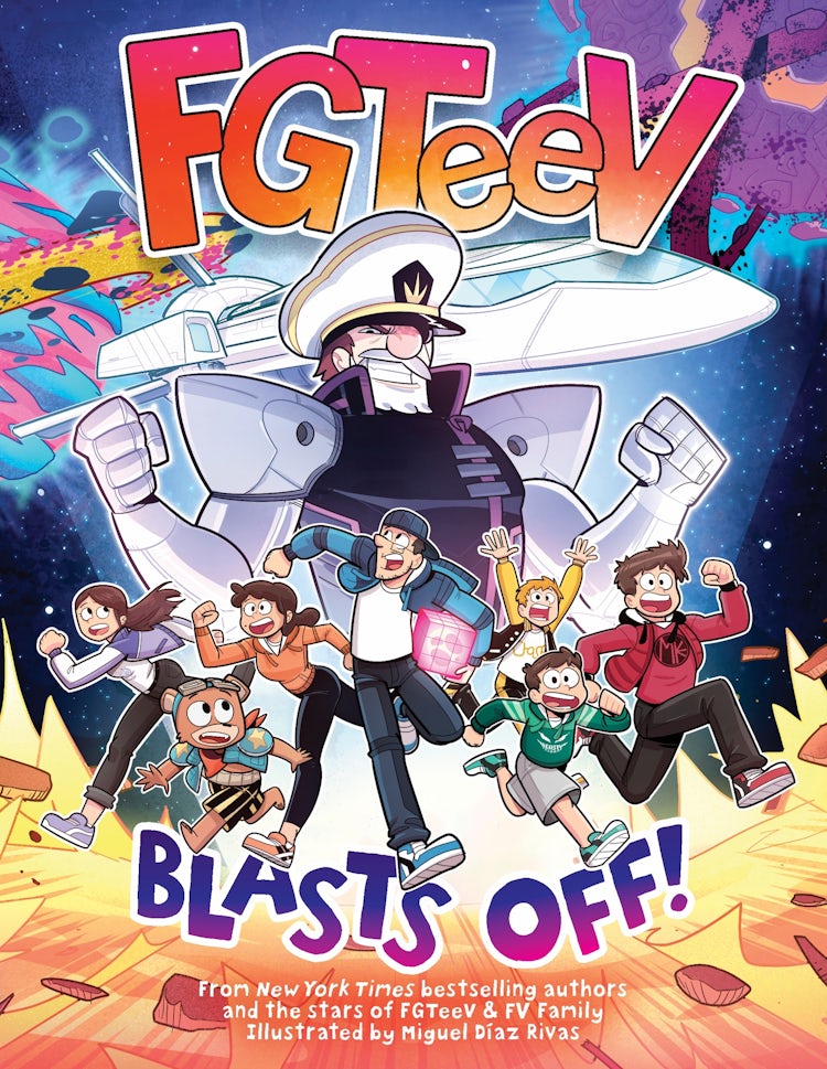 Cover image for FGTeeV: Blasts Off!, isbn: 9780063260535