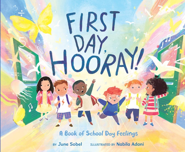 Cover image for First Day, Hooray!: A Book of School Day Feelings, isbn: 9780063265783