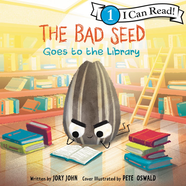 Cover image for The Bad Seed Goes to the Library, isbn: 9780063277540
