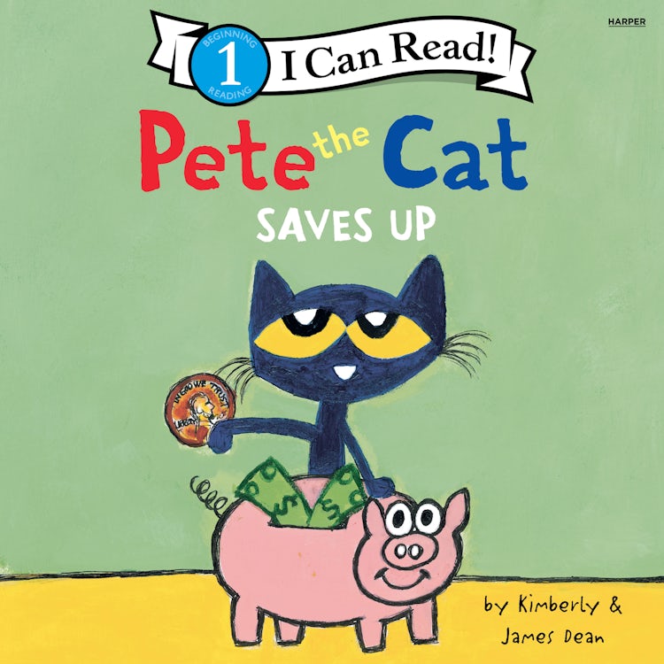 Cover image for Pete the Cat Saves Up, isbn: 9780063308534