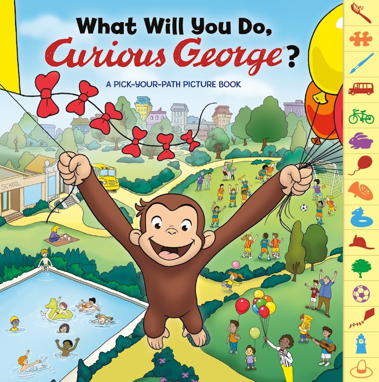 Cover image for What Will You Do, Curious George?: A Pick Your Path Picture Book, isbn: 9780063311510