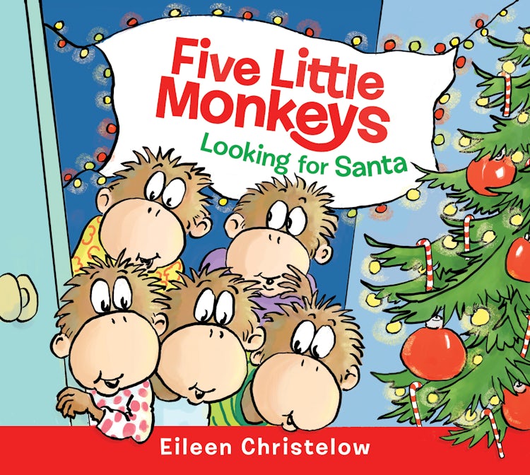 Cover image for Five Little Monkeys Looking For Santa Board Book, isbn: 9780063314313