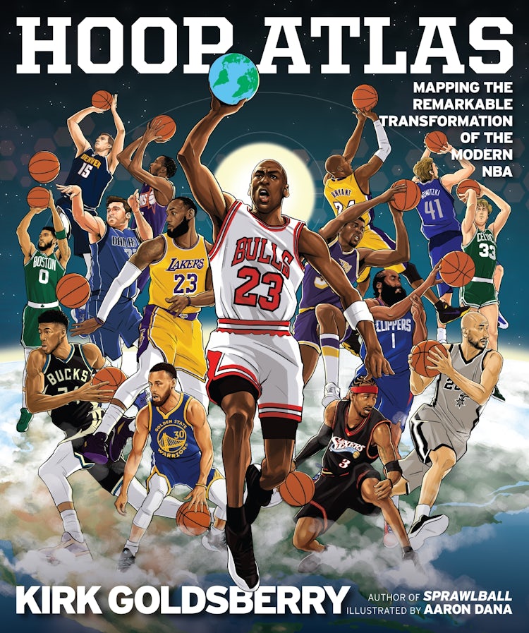 Cover image for Hoop Atlas: Mapping the Remarkable Transformation of the Modern NBA, isbn: 9780063329621