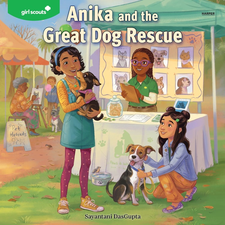Cover image for Girl Scouts: Anika and the Great Dog Rescue, isbn: 9780063439153
