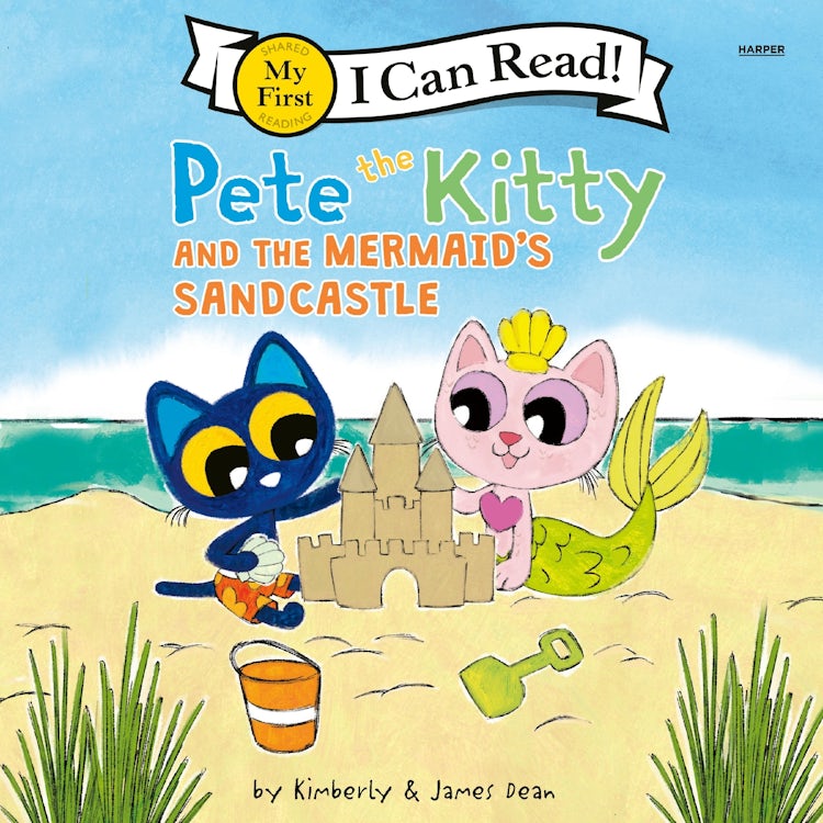 Cover image for Pete the Kitty and the Mermaid's Sandcastle, isbn: 9780063570719