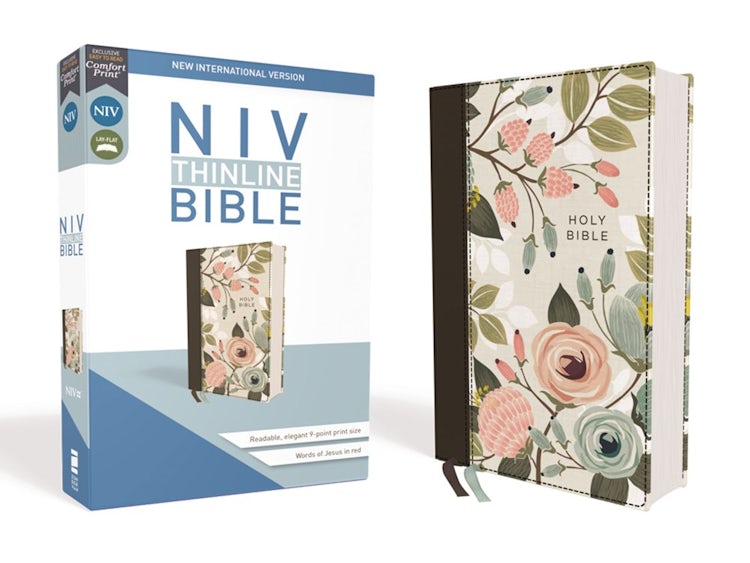 Cover image for NIV Thinline Bible Red Letter Edition [Floral], isbn: 9780310108825