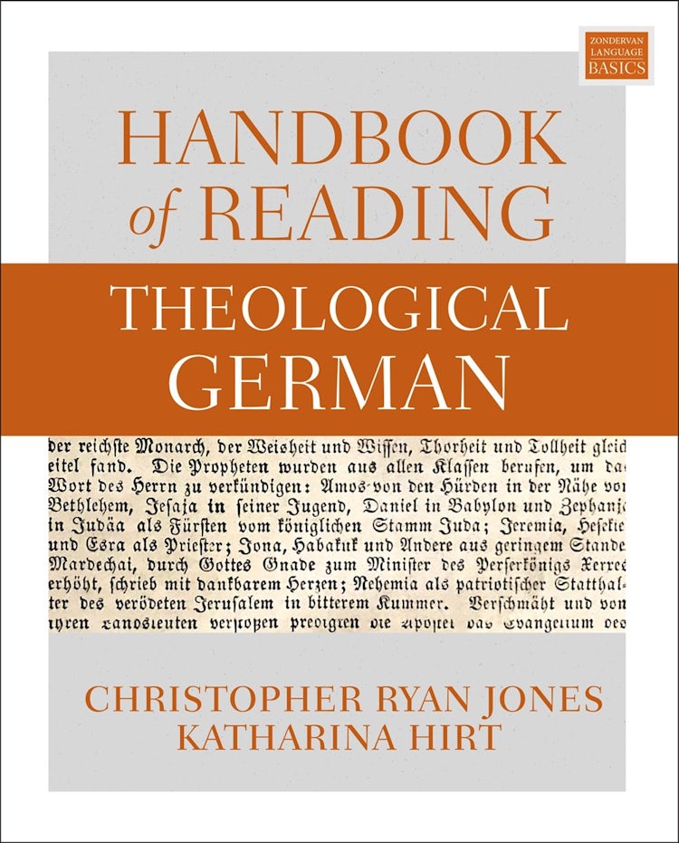 Cover image for Handbook of Reading Theological German, isbn: 9780310119388