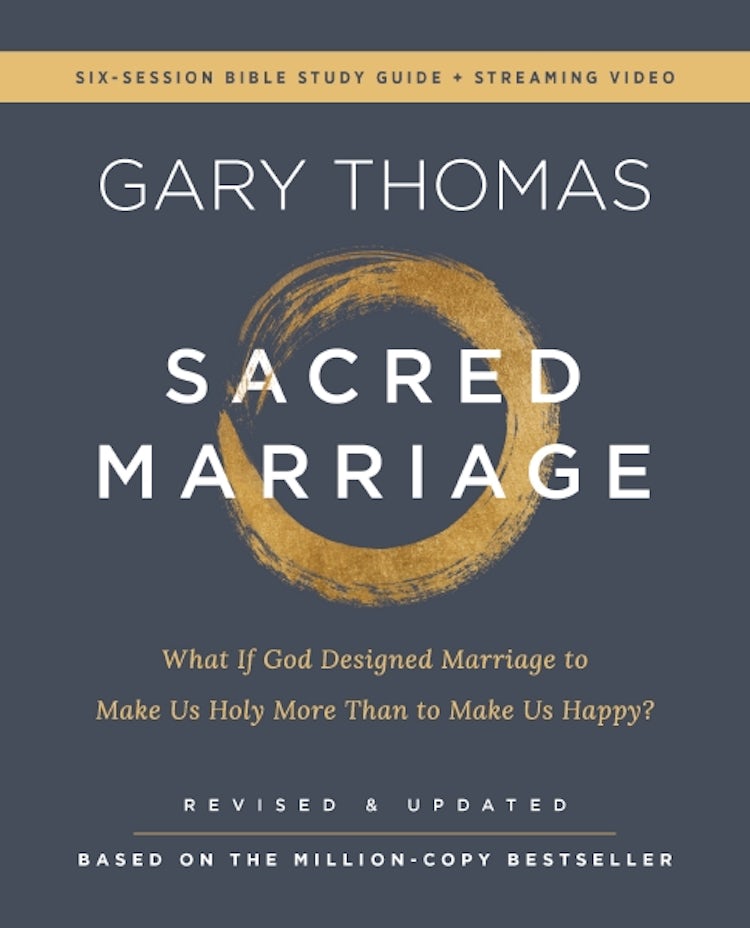 Cover image for Sacred Marriage Bible: Study Guide plus Streaming Video, Revised and Updated  What If God Designed Marriage to Make Us Holy More Than to Make Us Happy?, isbn: 9780310173724