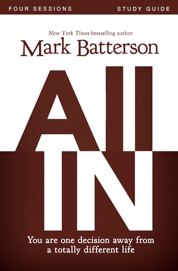 Cover image for All In Study Guide: You Are One Decision Away From a Totally Different Life, isbn: 9780310333135