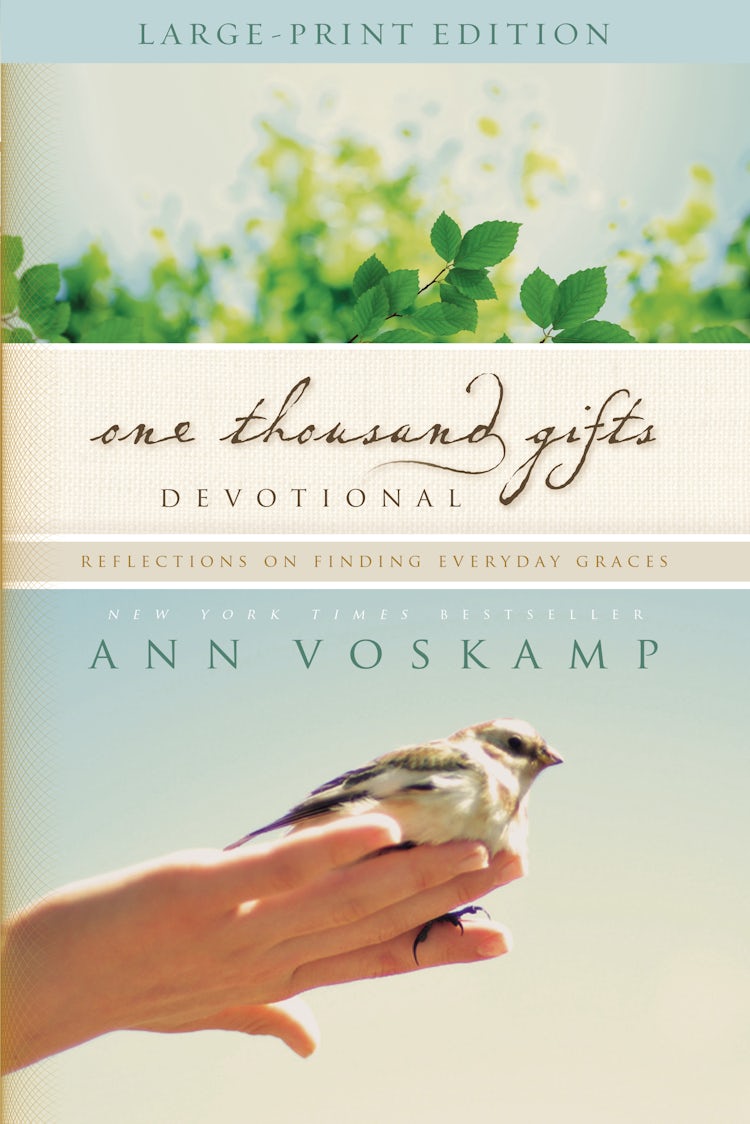 Cover image for One Thousand Gifts Devotional: Reflections on Finding Everyday Graces, isbn: 9780310343561
