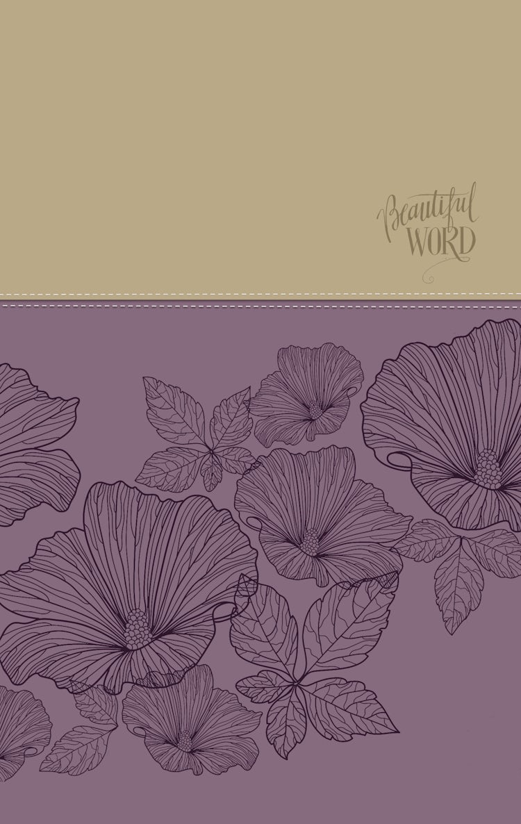 Cover image for NIV, Beautiful Word Coloring Bible, Large Print [Purple/Tan], isbn: 9780310447061