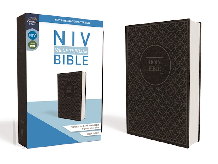 Cover image for NIV, Value Thinline Bible [Charcoal/Black], isbn: 9780310448440