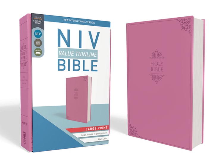 Cover image for NIV Value Thinline Bible [Large Print, Pink], isbn: 9780310448563