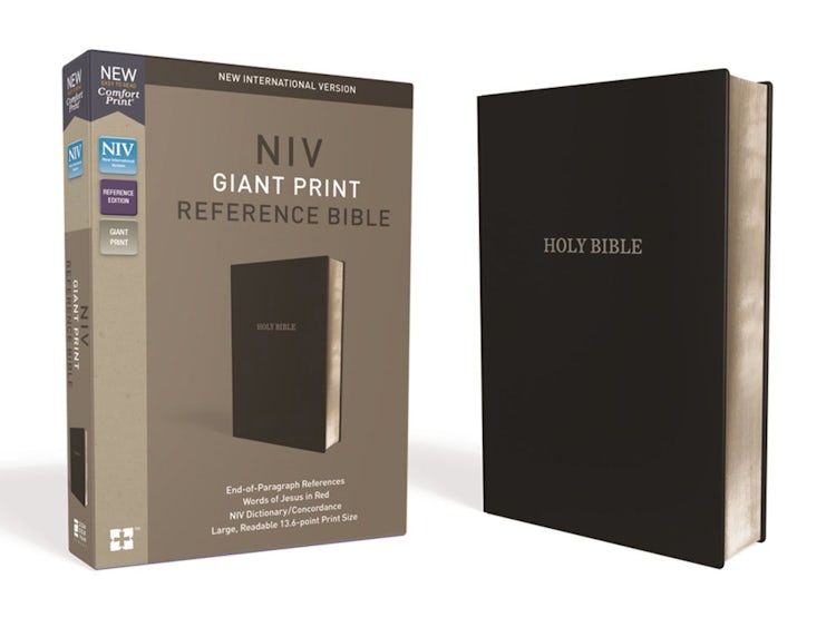 Cover image for NIV Reference Bible Red Letter Edition [Giant Print, Black], isbn: 9780310449454