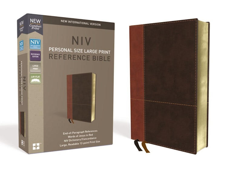 Cover image for NIV Personal Size Reference Bible Red Letter Edition [Large Print, Brown], isbn: 9780310449720