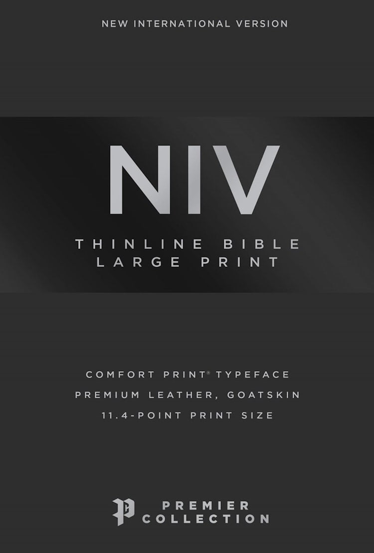 Cover image for NIV Thinline Bible Premier Collection [Large Print, Black], isbn: 9780310450894