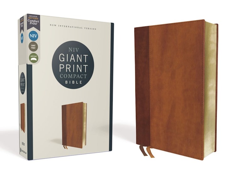 Cover image for NIV Compact Bible Red Letter Edition [Brown, Giant Print], isbn: 9780310454731