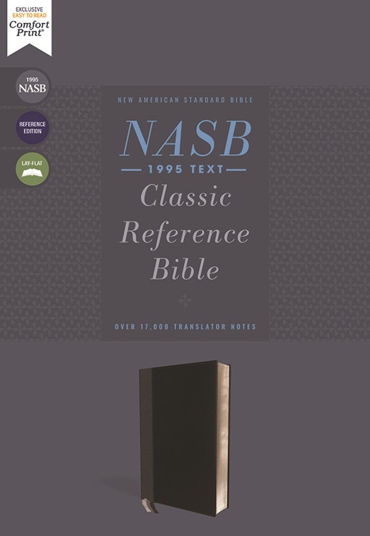 Cover image for NASB Classic Reference Bible, Red Letter, 1995 Text, Comfort Print [Black], isbn: 9780310456483