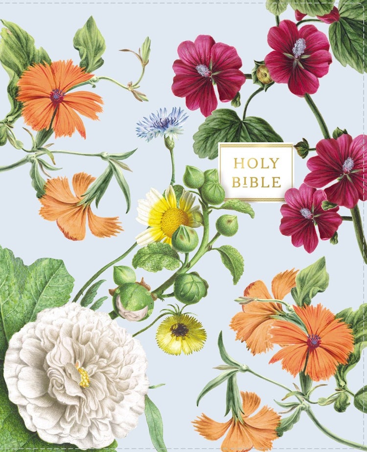 Cover image for NIV Artisan Collection Bible, Red Letter Edition, Comfort Print [Blue Floral], isbn: 9780310456865