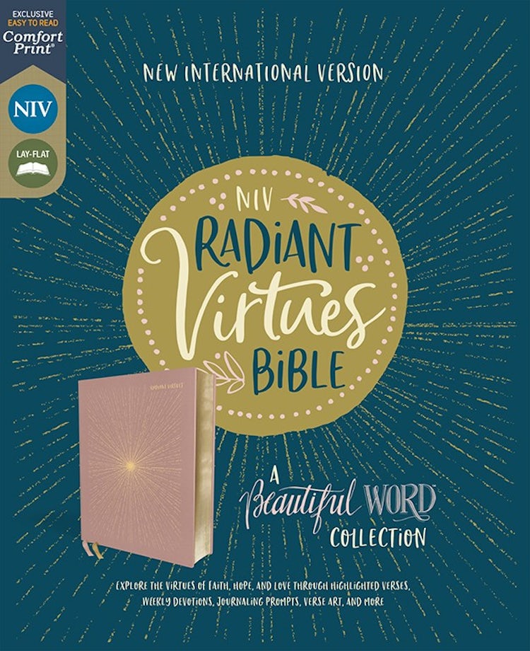 Cover image for NIV Radiant Virtues Bible: A Beautiful Word Collection, Cloth over Board, Red Letter, Comfort Print [Pink], isbn: 9780310456933