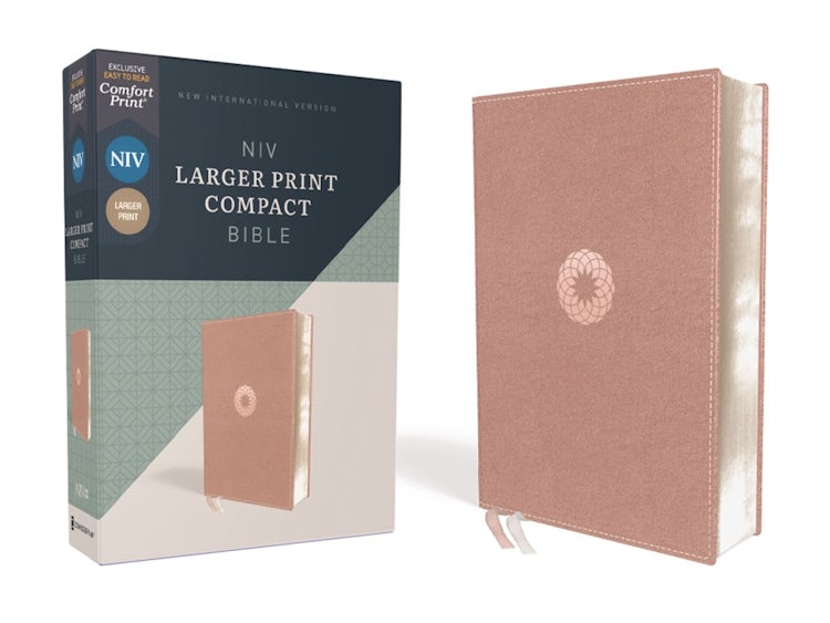 Cover image for NIV Larger Print Compact Bible, Red Letter, Comfort Print [Pink], isbn: 9780310458128