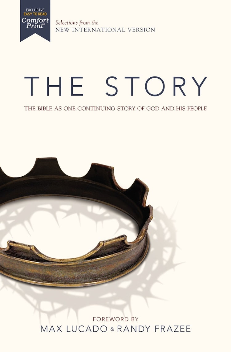 Cover image for NIV, The Story, Comfort Print: The Bible as One Continuing Story of God and His People, isbn: 9780310458197