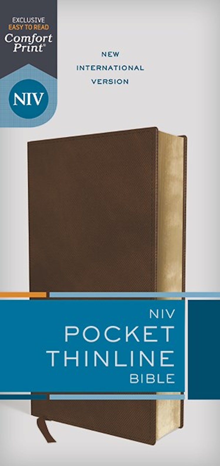 Cover image for NIV Pocket Thinline Bible, Red Letter, Comfort Print [Brown], isbn: 9780310458241