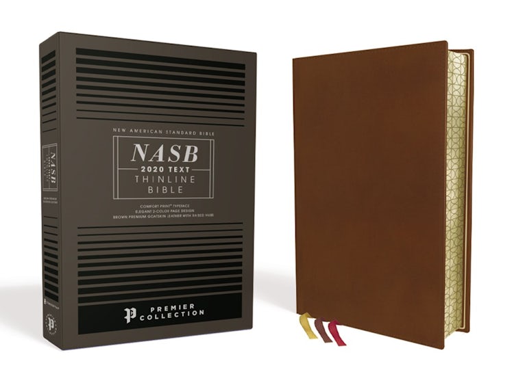 Cover image for NASB Thinline Bible, Premier Collection, Black Letter, Gauffered Edges, 2020 Text, Comfort Print [Black], isbn: 9780310460534