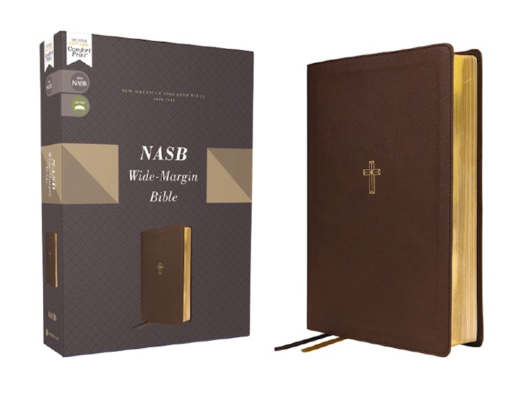 Cover image for NASB  Wide Margin Bible Red Letter 1995 Text [brown], isbn: 9780310461081