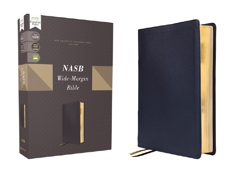 Cover image for NASB, Wide Margin Bible, Red Letter, 1995 Text, Comfort Print [NAVY], isbn: 9780310461104