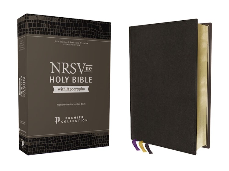 Cover image for NRSVue Holy Bible with Apocrypha Premier Collection, Art Gilded Edges, Comfort Print [Black], isbn: 9780310461500