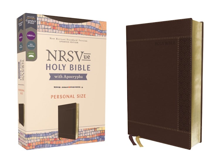 Cover image for NRSVue Holy Bible with Apocrypha, Personal Size, Comfort Print [Brown], isbn: 9780310461531