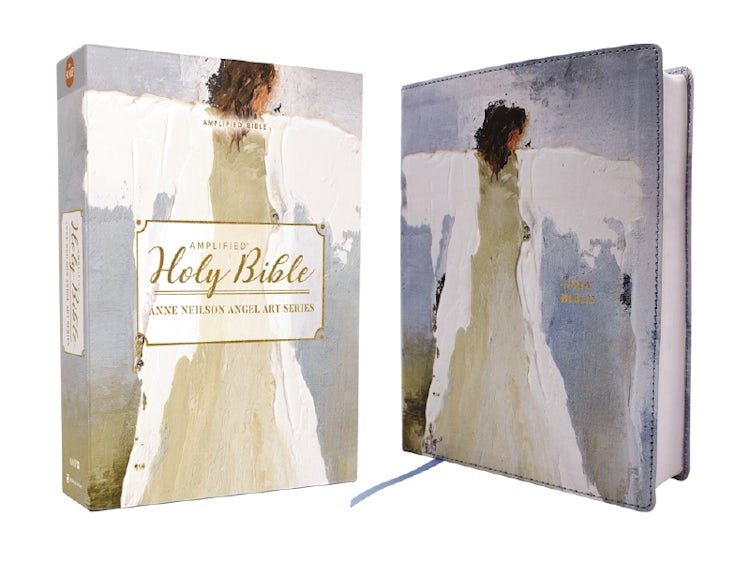 Cover image for Amplified Holy Bible, Anne Neilson Angel Art Series, [Blue], isbn: 9780310461593