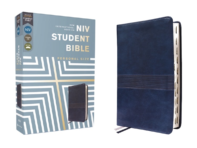 Cover image for NIV, Student Bible, Personal Size, Thumb Indexed, Comfort Print [Navy], isbn: 9780310461753