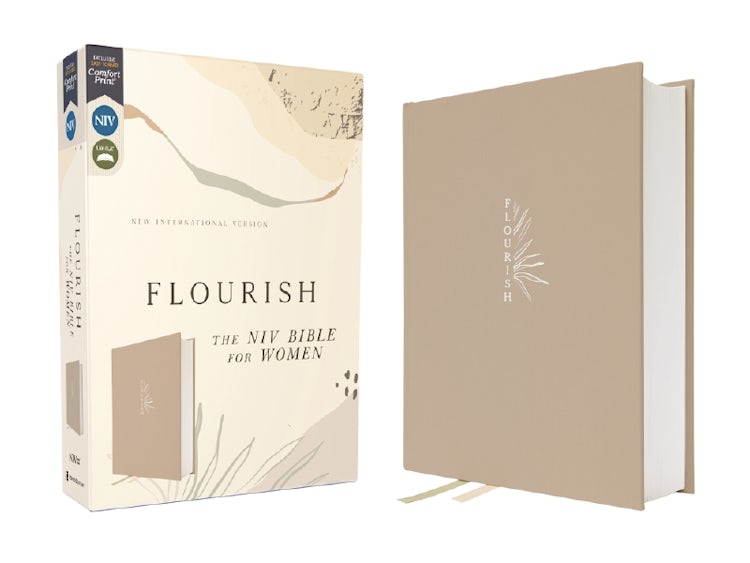 Cover image for Flourish: The NIV Bible for Women, Cloth over Board, Comfort Print [Cream], isbn: 9780310462477