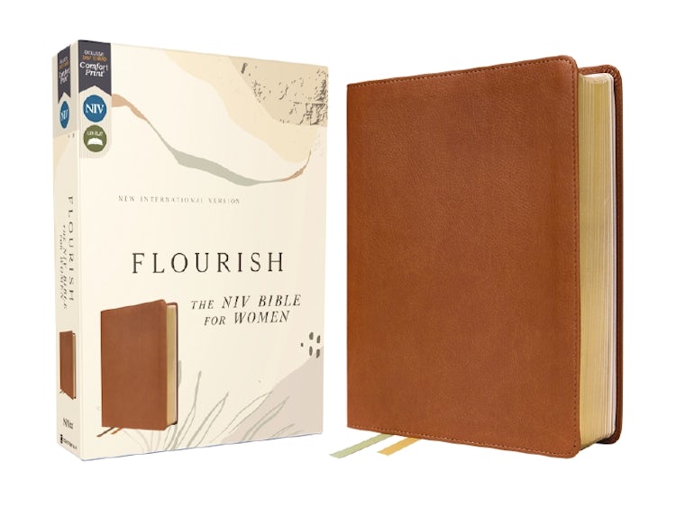 Cover image for Flourish: The NIV Bible for Women, Comfort Print [brown], isbn: 9780310462484