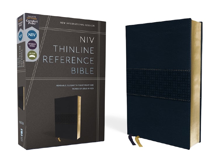 Cover image for NIV, Thinline Reference Bible, Red Letter, Comfort Print (Navy), isbn: 9780310462729