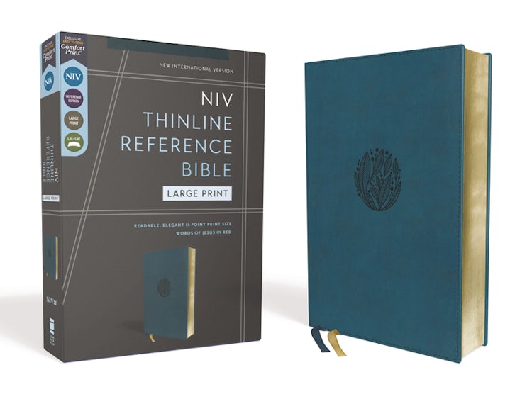 Cover image for Niv, Thinline Reference Bible, Large Print, Red Letter, Comfort Print [Teal], isbn: 9780310462736