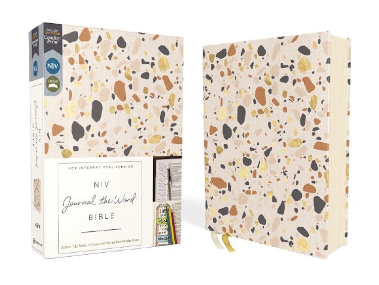 Cover image for NIV, Journal The Word Bible, Cloth Over Board, Red Letter, Comfort Print: Reflect, Take Notes, Or Create Art Next To Your Favorite Verses, isbn: 9780310463146