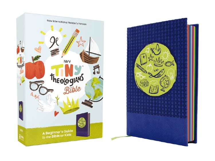 Cover image for NIrV, Tiny Theologians Bible, Comfort Print: A Beginner's Guide to the Bible - for Kids [Blue], isbn: 9780310463344