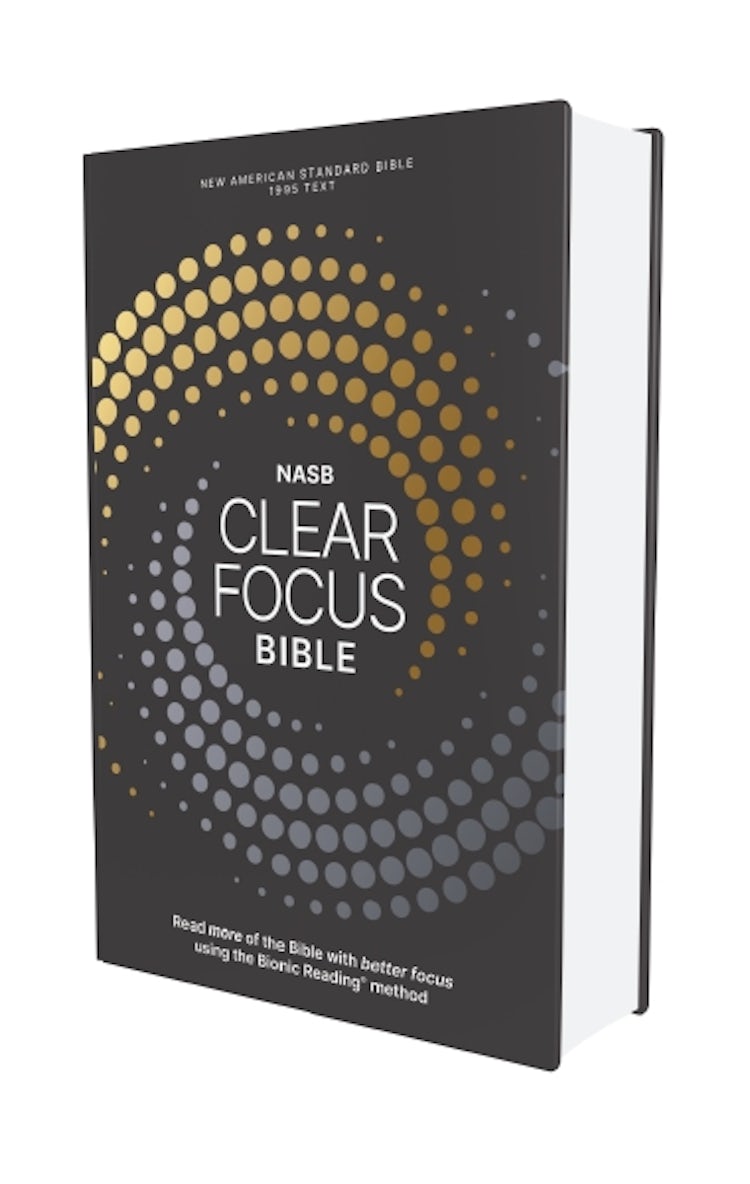 Cover image for NASB, Clear Focus Bible, Charcoal/Gold: Read more of the Bible with better focus, isbn: 9780310465539