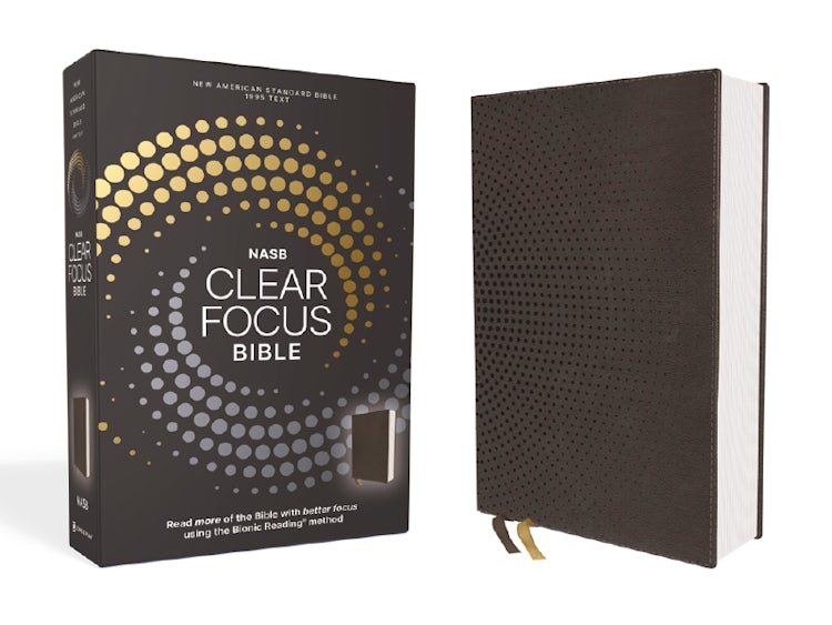 Cover image for NASB, Clear Focus Bible, Brown: Read more of the Bible with better focus, isbn: 9780310465591