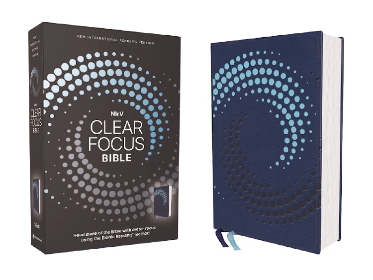 Cover image for NIrV, Clear Focus Bible, Navy: Read more of the Bible with better focus, isbn: 9780310465614