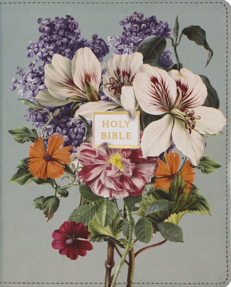 Cover image for NIV, Artisan Collection Bible, Large Print, Sage Floral, Red Letter, Comfort Print, isbn: 9780310465775