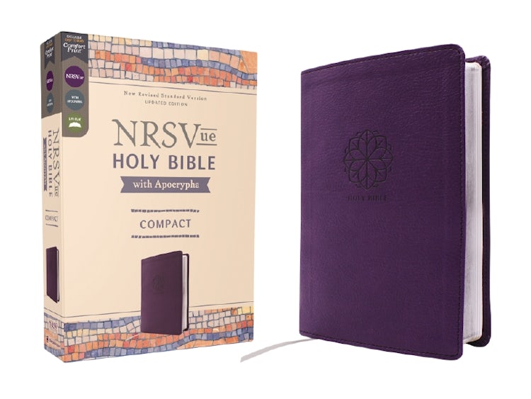 Cover image for NRSVue, Holy Bible with Apocrypha, Compact, Purple, Comfort Print, isbn: 9780310466055