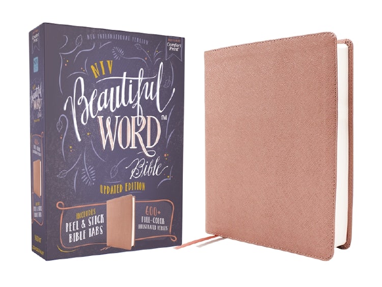 Cover image for NIV, Beautiful Word Bible, Updated Edition, Peel/Stick Bible Tabs: 600+ Full-Color Illustrated Verses, isbn: 9780310466062